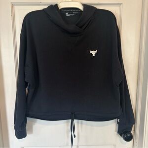 Under Armour‎ Project Rock Pullover Terry Hoodie Womens Black Size Medium